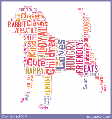 Words describing Beagles made on Tagxedo.com #bestofbreeds