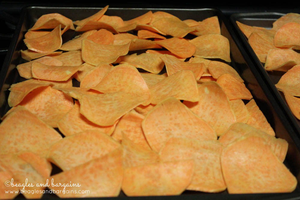 Super Bowl Sweet Potato Chips for Dogs!