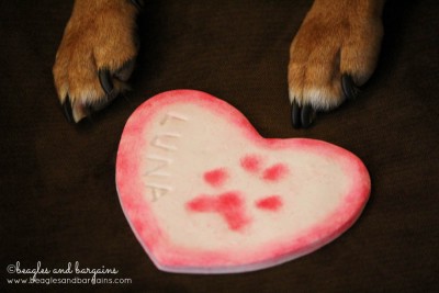 Valentine's Day DIY Clay Paw Print Hearts