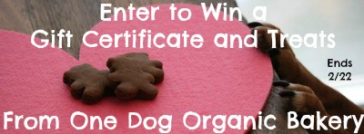 Enter to Win a Gift Certificate and Treats from One Dog Organic Bakery