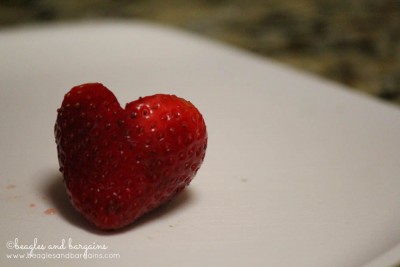 Valentine's Day Strawberry Banana Heart Frozen Dog Treats