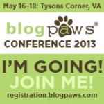 I'm going to BlogPaws 2013 badge