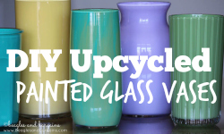 DIY Upcycled Painted Glass Vase