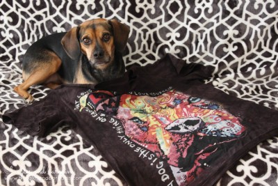 Luna and the Thoughtful Pit Bull t-shirt from The Mountain's Russo Rescue Collection
