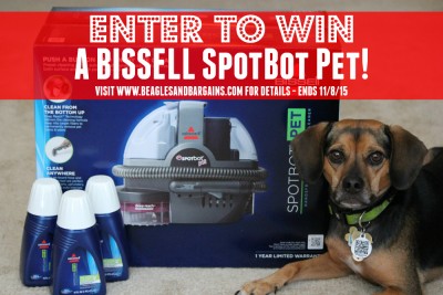 Enter to win a BISSELL SpotBot Pet - ends 11/8/15