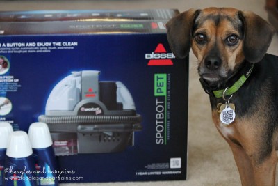 BISSELL SpotBot Pet helps remove pet stain and odors