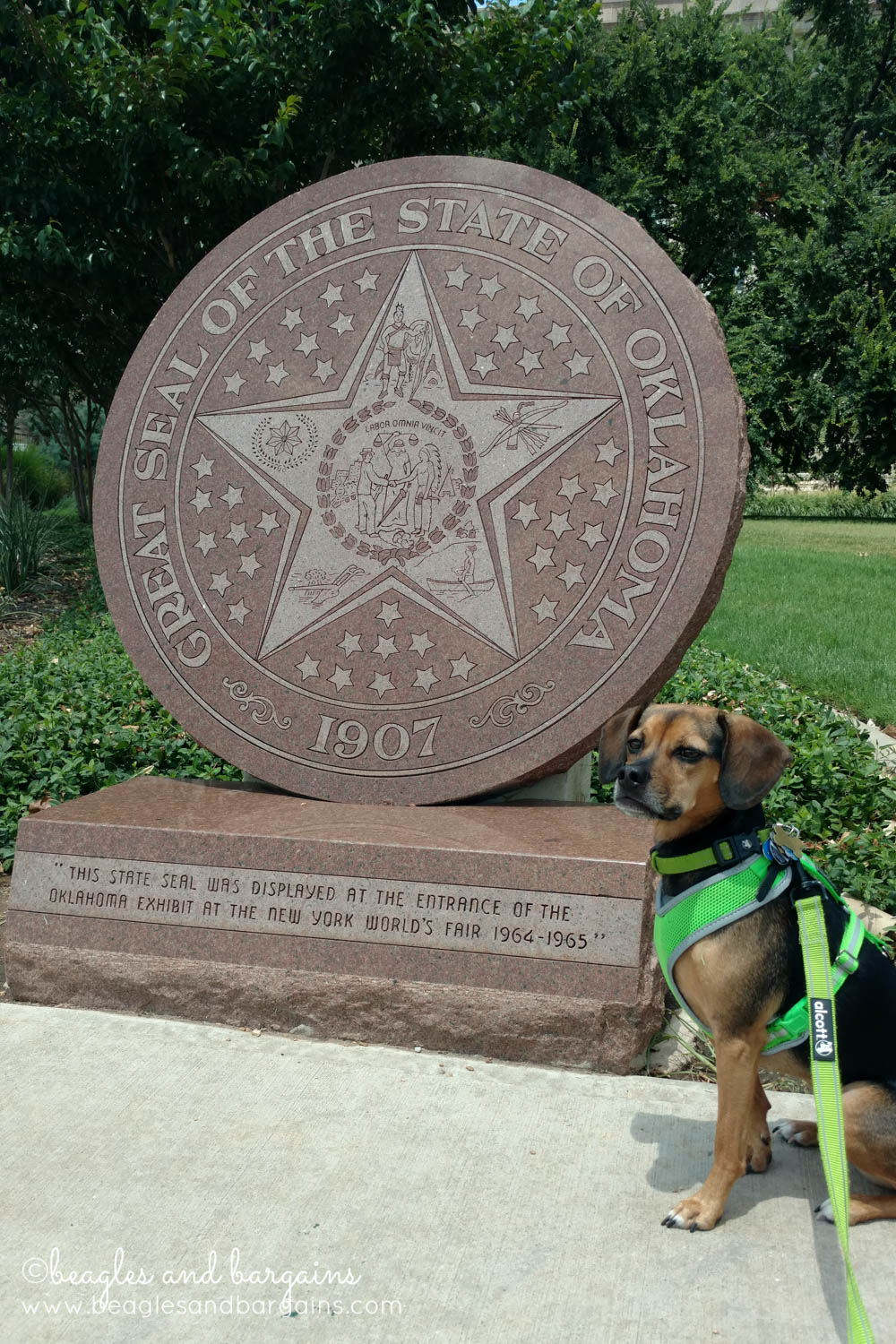 Luna visits the State Capitol in Oklahoma City - RoadTrippinBeagle