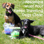 Absorbine UltraShield and ShowSheen Woof Poufs Keep Traveling Dogs Clean