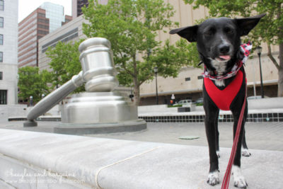 Ralph with the World's Largest Gavel in Columbus, Ohio
