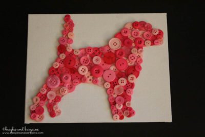 DIY Pet Inspired Button Art - Step 4 - Let the glue dry