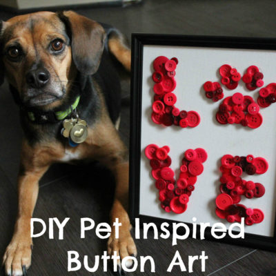 DIY Pet Inspired Button Art + Printable Template