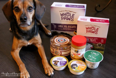 Luna with her pet friendly haul from Whole Foods Market in Fair Lakes