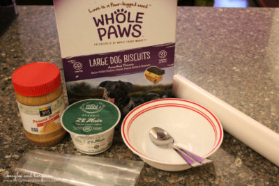 Ingredients needed to spice up store bought dog treats for big football games or holidays