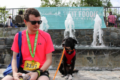 The Fit Foodie 5K is finished. Now time for Struan & Ralph to celebrate!