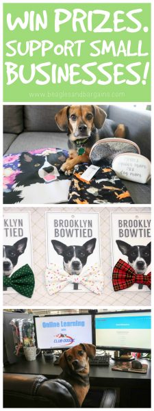 Supporting Small Pet Businesses | Stocking Stuffer Giveaways | Win Prizes. Support Small Business! | #sponsored by Brooklyn Bowtied, Club-Doggie, Inspired Closet Shop